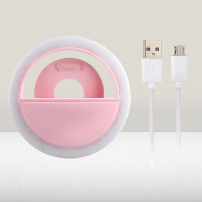 Anneau selfie lumineux - SelfieRingLight™ - Rose - Hakybara