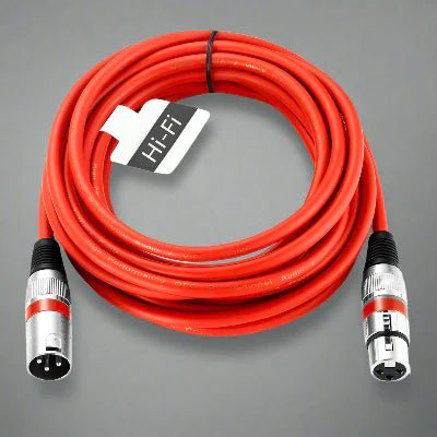 Cable XLR Male Femelle - MicrophoneExtensionCable™ - Rouge - Hakybara