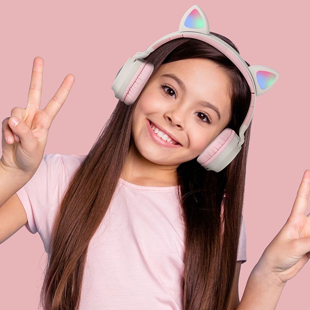 Casque Bluetooth - MeowTune™ - Rose - Hakybara