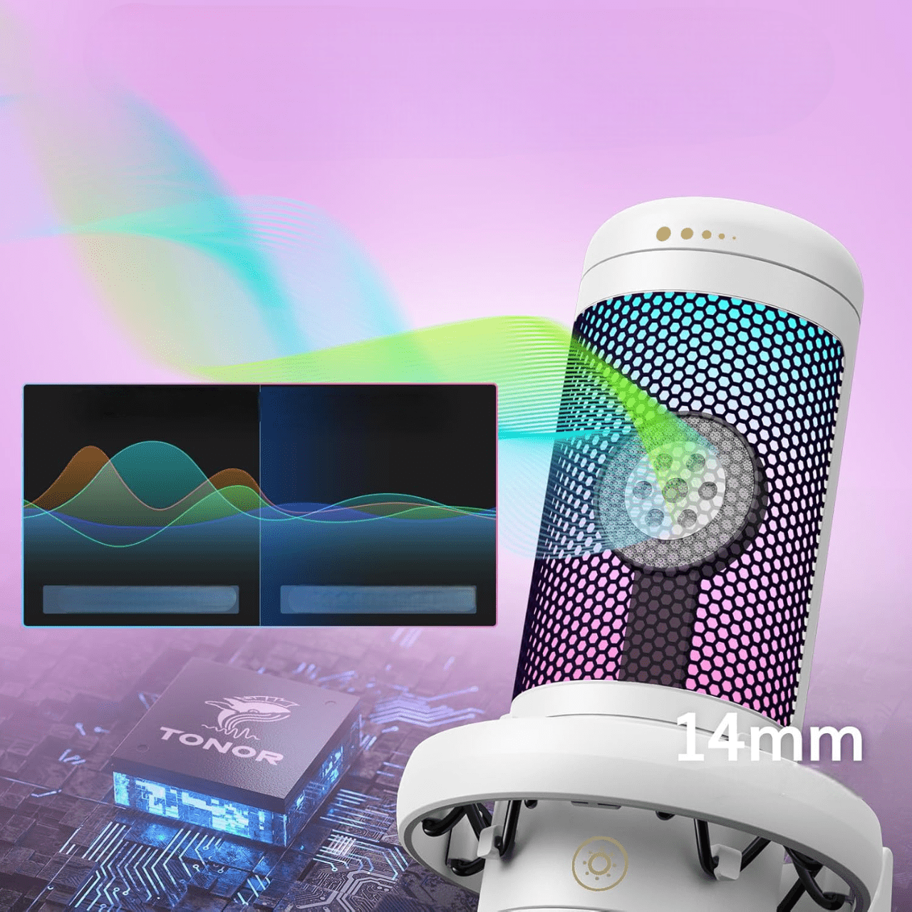 Microphone - GamingMicrophone™ - Blanc - Hakybara