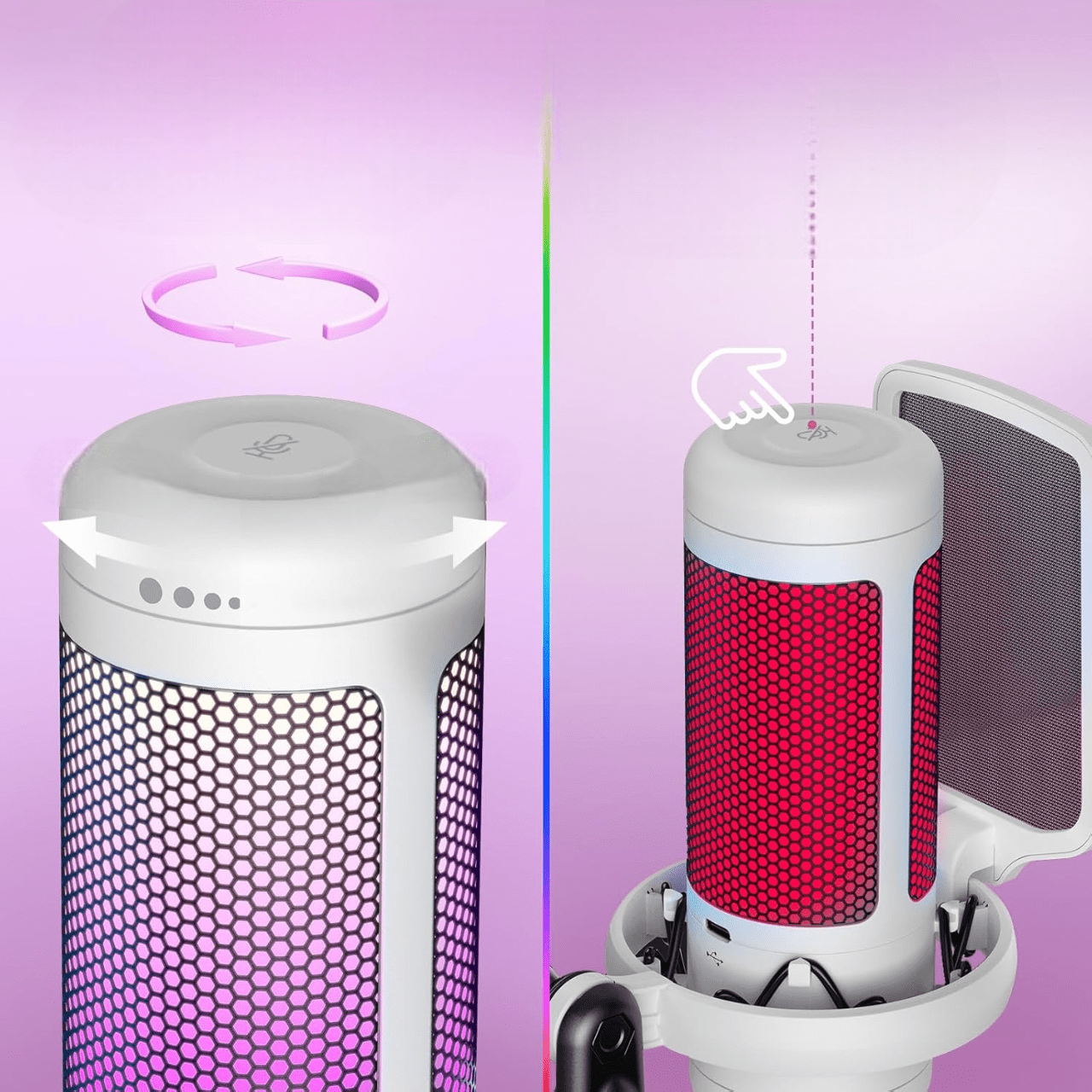 Microphone - GamingMicrophone™ - Blanc - Hakybara