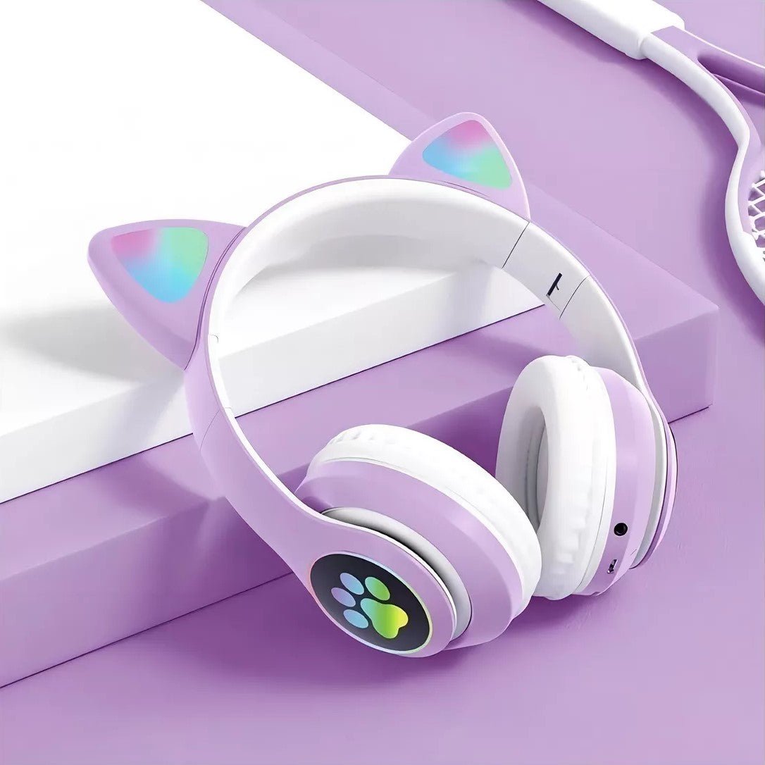 Casque Bluetooth - MeowTune™ - Mauve - Hakybara