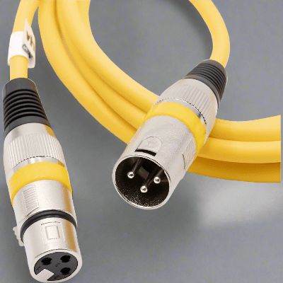 Cable XLR Male Femelle - MicrophoneExtensionCable™ - Jaune - Hakybara