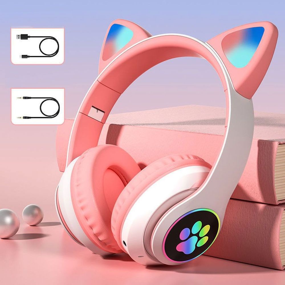 Casque Bluetooth - MeowTune™ - Rose - Hakybara