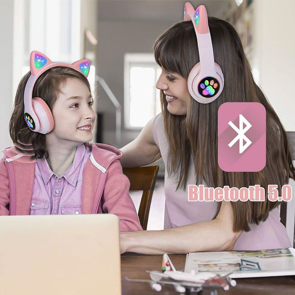 Casque Bluetooth - MeowTune™ - Rose - Hakybara