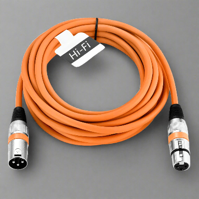 Cable XLR Male Femelle - MicrophoneExtensionCable™ - Orange - Hakybara